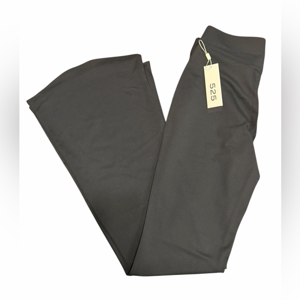 525 America NWT Black Nylon-Blend Wide Leg Flare Pants size‎ Small S